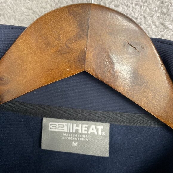 NEW 32 Degrees Heat Men's M Navy Full-Zip Jacket Polyester Softshell - Picture 5 of 9